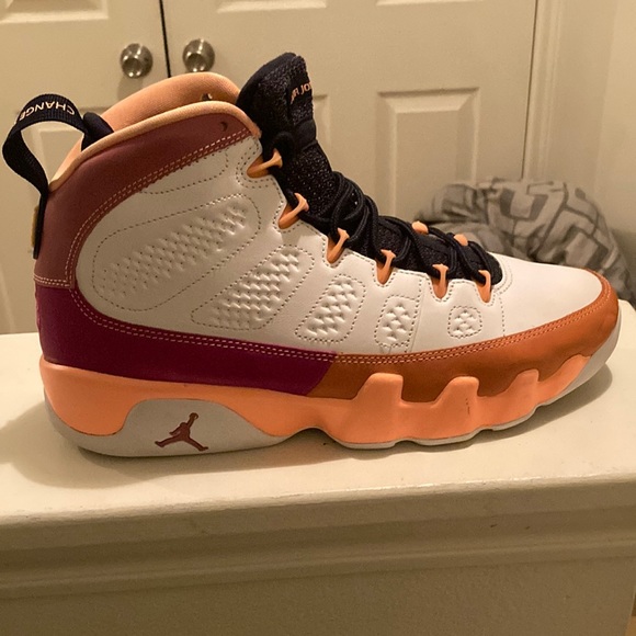 women's air jordan 9 retro white cactus flower